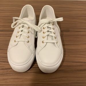 Superga 2790 Platform White gold leather